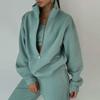 Lady's Autumn Winter Sports Warm Suit Two Piece Sets for Autumn Winter Sports Loose Wear