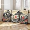 3pcs/set Japanese Mountain Landscape Zen Art Canvas Prints Forest Landscape Wall Art Posters Suitable for Modern Home Decor Gift