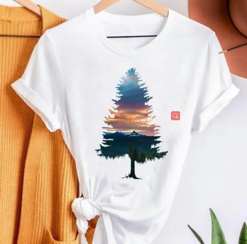 

Модный Источник Модный Геометрический Узор Модная Футболка с Коротким Рукавом Повседневная Женская Эстетичная S