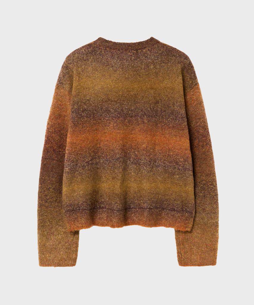 LEIRE Gradient Crop Oversized Knit [Brick Brown]