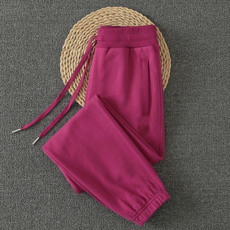 Watermelon Red Sports Pants Female 2025 New Spring and Autumn Casual Ankle-Tied Sweatpants Women's Spring and Autumn Ladies Autumn Pants