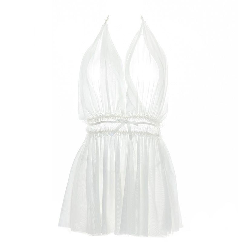 

Amazon Halter Spaghetti Straps Pajamas Oversize Women s Clothing White M(Suggested 45.00 kg-57.50 kg)
