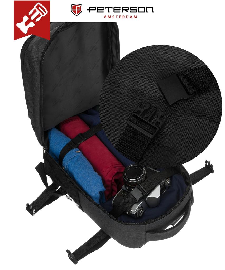 PTN SIKORKA-6460 Black Travel Backpack