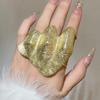 Exaggerated Metal Texture Wrinkled Joint Rings for Women Men European and American Style Personality Rings Jewelry Accessories