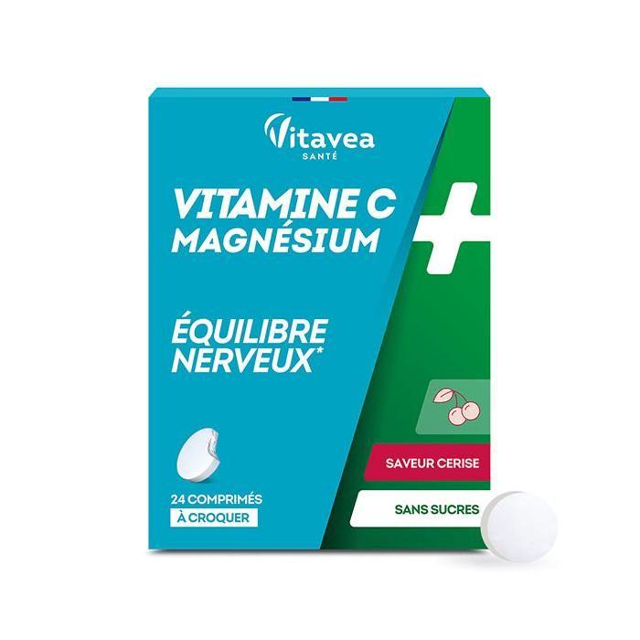 Nutrisanté Vitamin C + Magnesium 24 Chewable Tablets