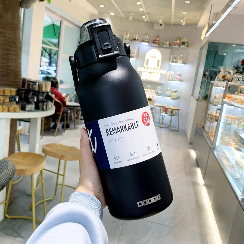 Large Capacity Thermo Bottle Portable Thermal Mug Thermos Water Bottle Tumbler Thermoses Outdoor Insulated Stainless Steel Cup