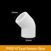 Brand Style Thickened PPR Pipe Fittings: Hot Melt PPR Equal Diameter Elbow, Direct Reducing Tee, 4 Points, 6 Points, 1 Inch.