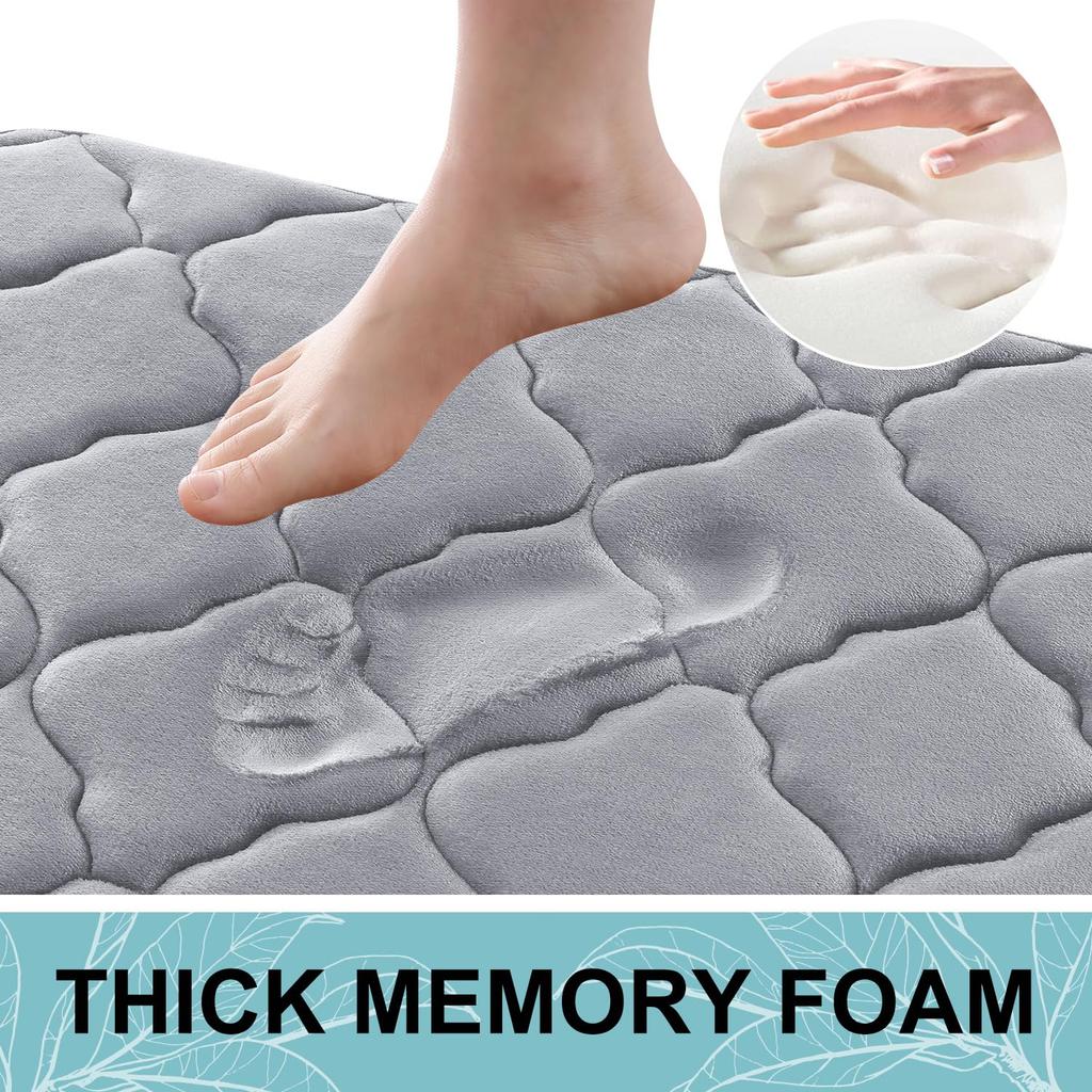 Olanly Bath Mat Rug Machine Wash Dry Cozy Memory Foam Ultra Soft Bathroom Rug Thick Bath Mat For Bathroom Floor Tub And Shower
