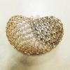 Gold Metal Red Rhinestone Wedding Purses Bag Luxury Heart-Shaped Women Tail Diamond Crystal Clutches Bags Lady Girls Handbag