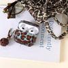 Retro Blue Brown Leopard Print AirpodsPro1 Earphone Case for Apple 1/1/1/1st Generation Wireless Bluetooth Case