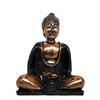Buddha Statue Black and Gold Resin Medium