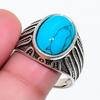 Natural Santa Rosa Turquoise 925 Sterling Silver Jewelry Ring Size 10 RR-654