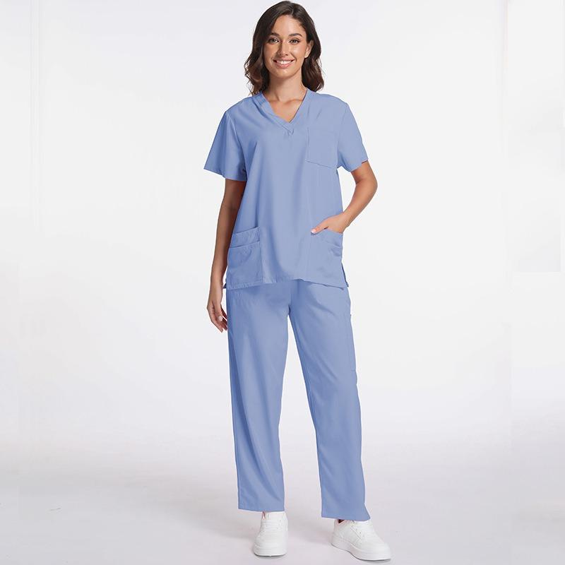 Women's Short Sleeve Scrub Top for Dental Operating Room – Nurse & Doctor Medical Workwear for Healthcare Staff