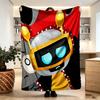 Cosmic Bot Crew Print Blanket - Soft & Comfortable, for Bedroom, Travel, Sofa, Home Decoration - Birthday Christmas Gift for Friend