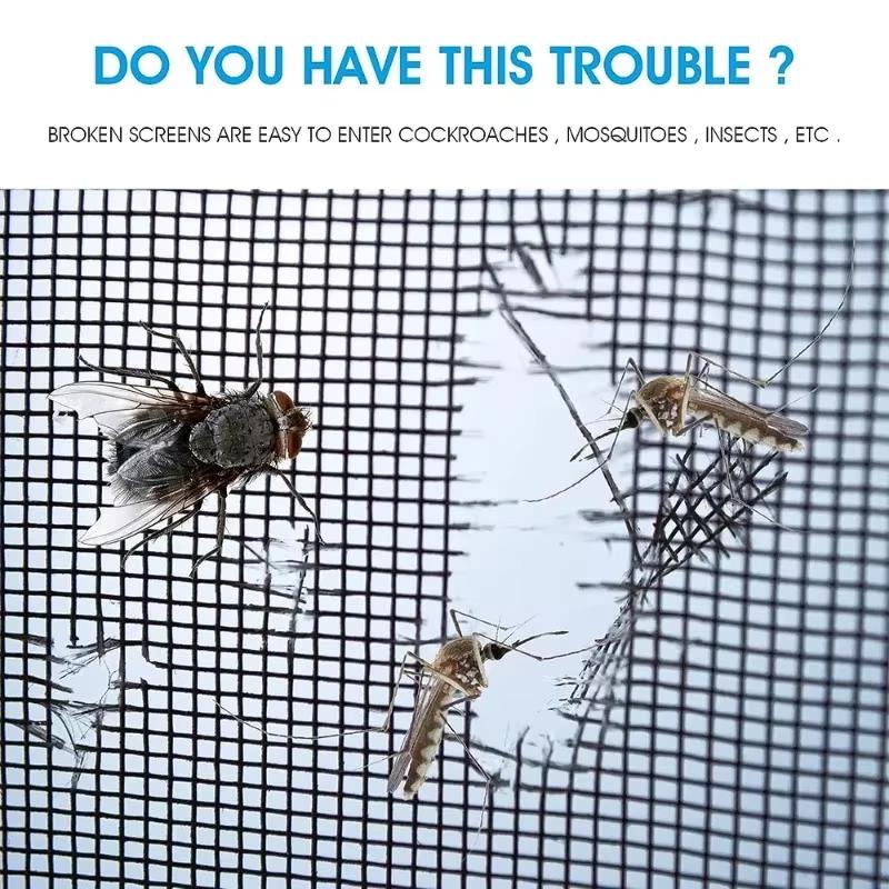New 5cm Window Screen Repair Tape Self Adhesive Mesh Tape Net Door Fix Patch Anti Insect Mosquito Mesh Broken Holes Repairing