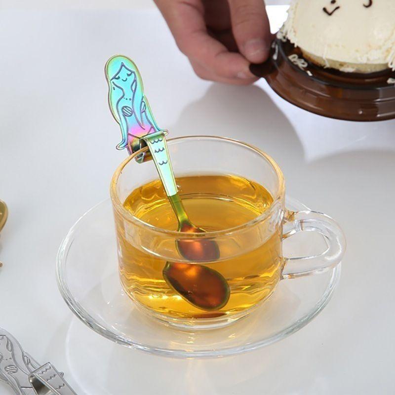 Elegant Stainless Steel Mermaid Coffee Drink Spoon With Mirror Polished Finish