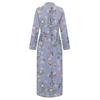 Abito lungo da donna, moda casual, temperamento, catena allentata, stampa geometrica, camicia a maniche lunghe, camicia con bottoni