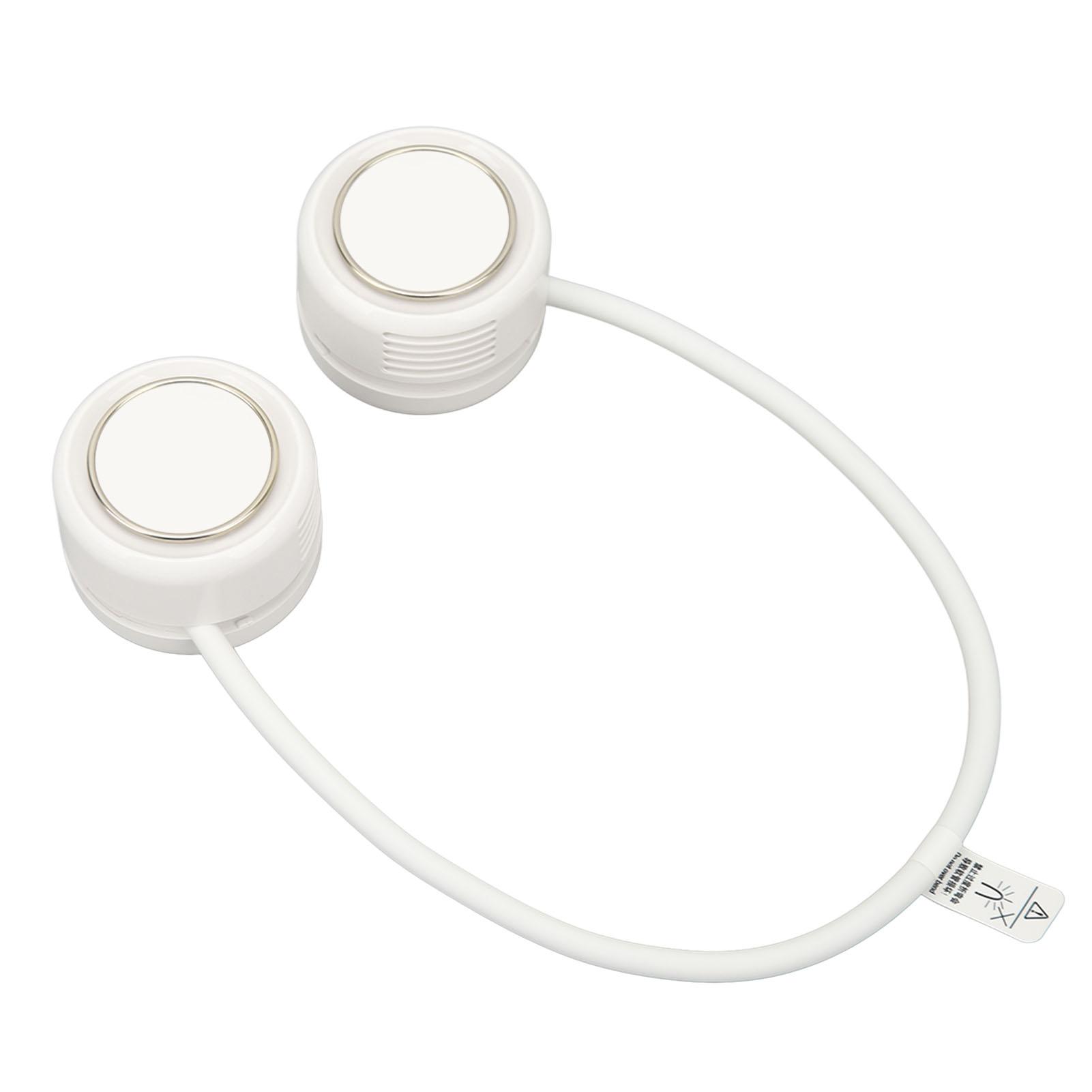 

3 Gear Foldable Neck Hanging Fan Silent 3 Level Bladeless Folding Neck Hanging Fan for School 1600mAh White