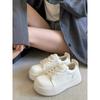 Soft cowhide~ Gu Qianqian mango head leather bread shoes women's thick-soled versatile casual little white shoes tide