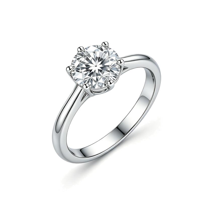 VENTFILLE Diamond 0.3/1/2CT D Color Moissanite Ring for Women  CopperEngagement Wedding Band Jewelry Certified