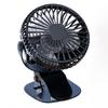 Fan with clip, mini fan, USB charging, mobile, black, desk