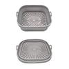 Foldable Air Fryer Silicone Liners Reusable Air Fryer Basket Round/Square Oven Baking Tray for Air Fryer Oven Accessories