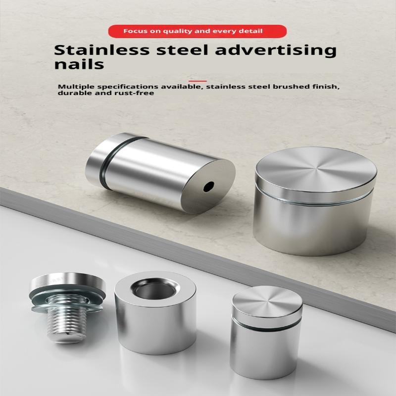 2/4 Pezzi Fissaggi per Vetro 16/19/25/40 mm Acciaio Inossidabile Acrilico Supporti per Pubblicità Viti per Fissaggio Cartelloni Segnaletici Ferramenta