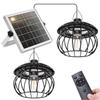 Solar-Powered LED Pendant Light for Indoor/Outdoor Use in Gazebos and Gardens