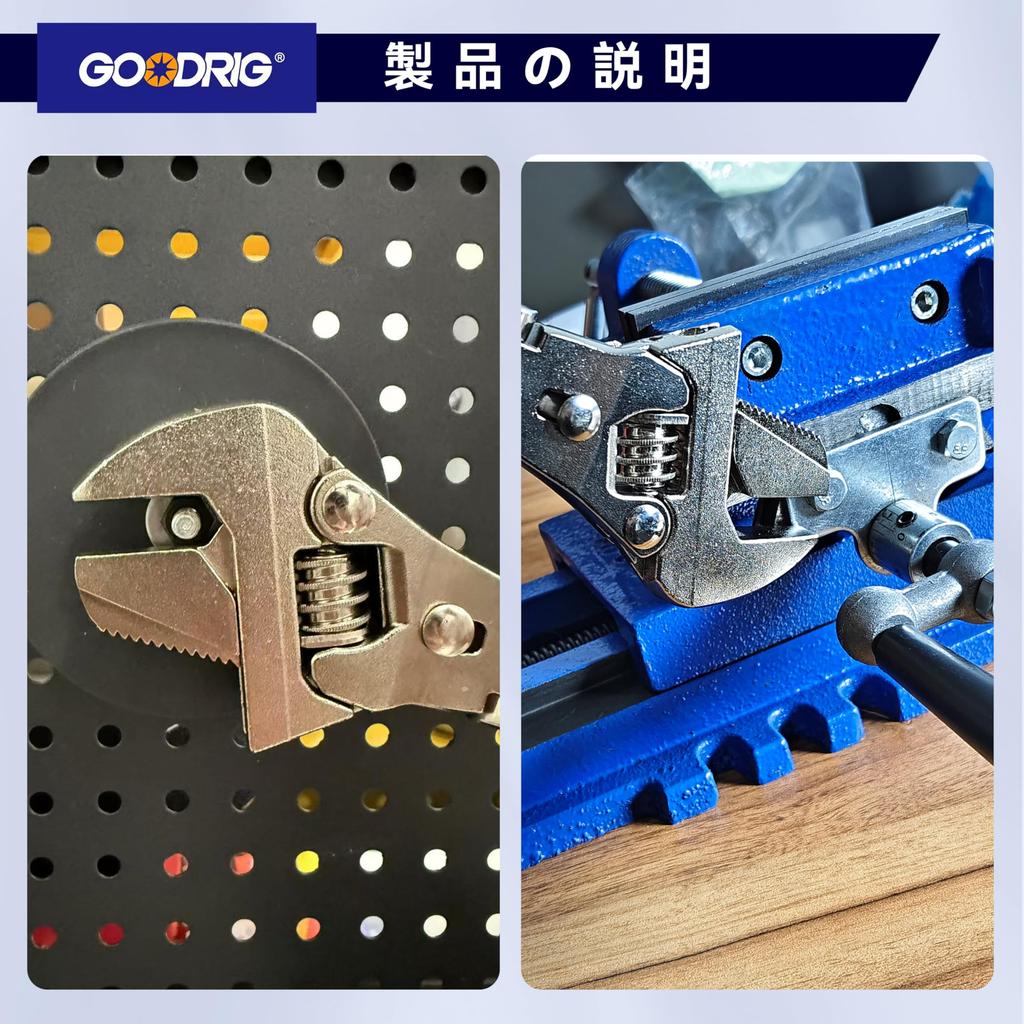 GOODRIG Ratchet-Type Telescopic Action Wrench, 180° Rotatable, 45mm Maximum Opening, Multi-Purpose Wrench, DIY Tool