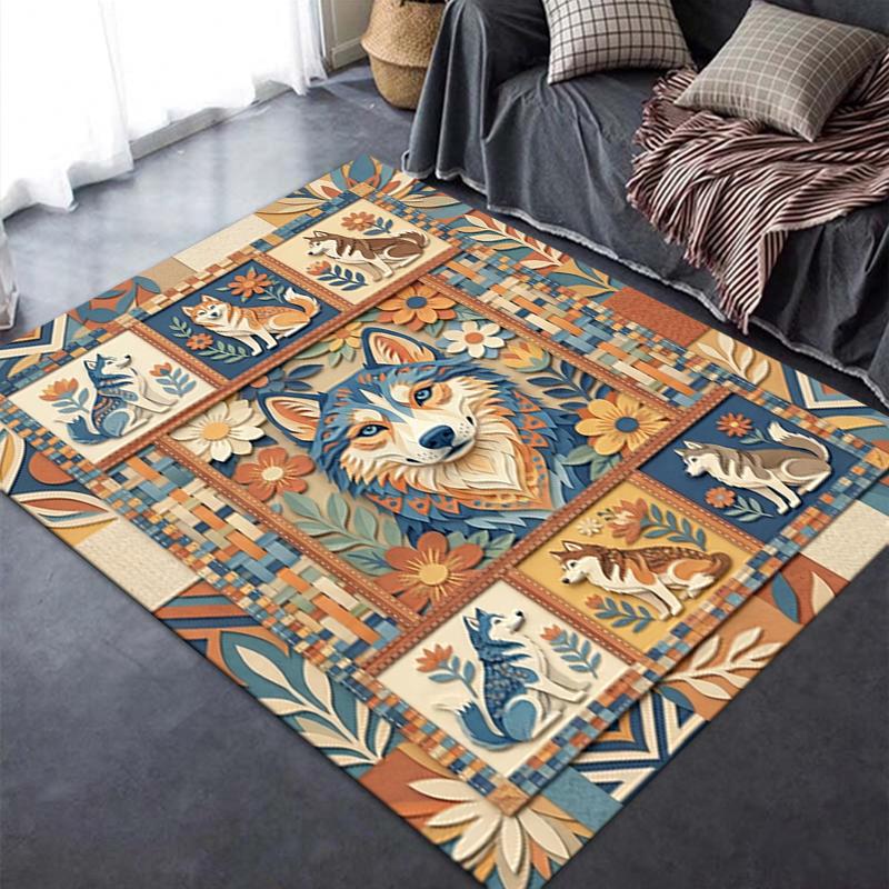 2025 New Husky Dog Carpet Rug for Living Room Bedroom Home Sofa Decoration,Kids play Non-slip Floor Mat61