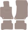 Beige Velours-Fußmatten für: Mercedes E W212 Limousine, Kombi, Coupé (2009-2016)