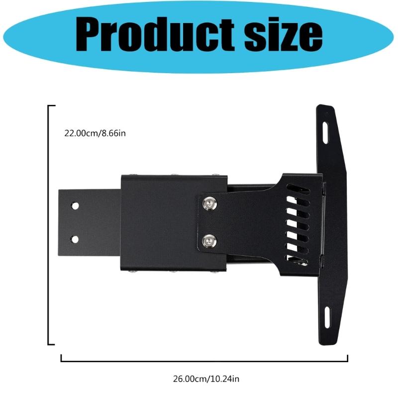 Bike License Plate Mount with Articulated Layered Structure for SURRON X/S, Powder-Coated Iron Body, Integrated Fasteners, & Elongated Installation