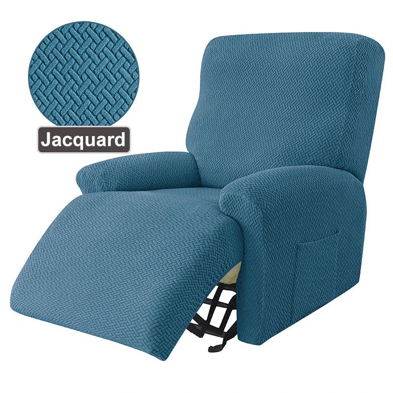 Knitted Recliner Sofa Cover Jacquard Stretch Sofa Covers Elastic Sofa Protector Home Pets Anti-Scratch Couch Cover