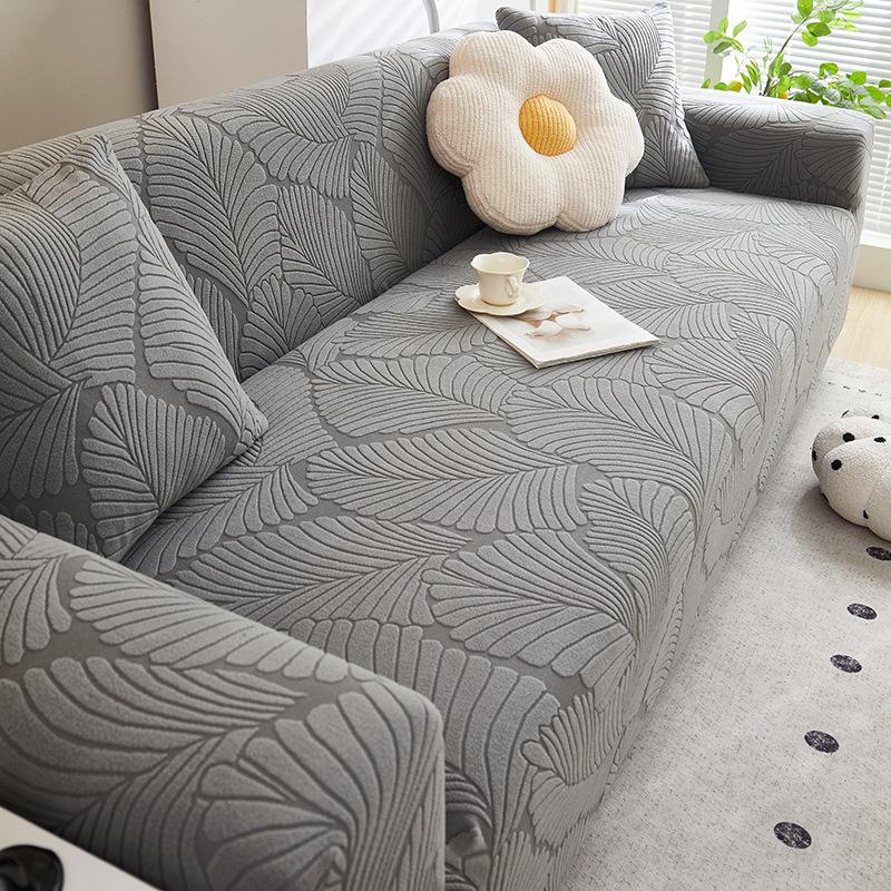 Polar Fleece Jacquard All Inclusive Sofa Cover Lazy Cover Chaise All In One Light Luxury Universal for All Seasons