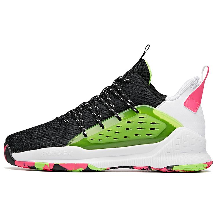 

Anta Basketball Collection Low Top Performance Basketball Shoes Men s Black Green White 44.5