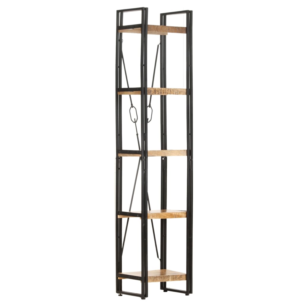 Bookshelf 5 Shelves 40 X 30 X 180 Cm Solid Mango Wood