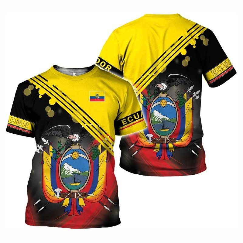 

Ecuador Flag T-shirt For Men Custom Name Round Neck T Shirt Fashion Oversized Short Sleeves Harajuku Sports Tops Tee Shirts S