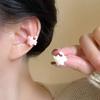 Clip Auricolare a Orecchie di Gatto Cartone Animato Nuova Carina Morbida Carina Dolce Ragazzina Cuore Piccola Delicata Senza Foro per Orecchio Orecchini alla Moda Gioielli di Alto Valore