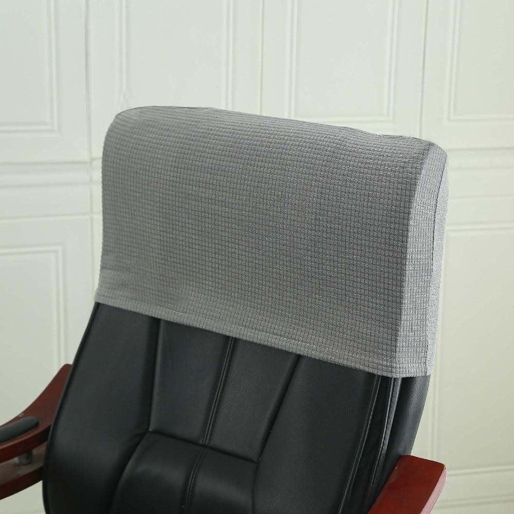 

Simple Chair Backrest Cover Elastic Dustproof Chair Back Protection Cover Thickned Solid Color Office Chair Back Cover Office сірий