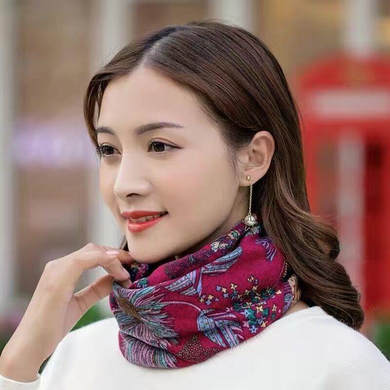 

Женский многофункциональный снуд большого размера: Зимний бафф для шеи и многофункциональный шарф-повязка на голову 55-63 cm