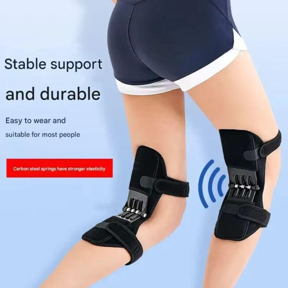 1/2PCS Rebound Spring Knee Protection Boosters Breathable Fixed Booster Support Knee Pads Non-Slip Knee Protector Sports