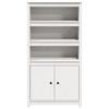 Vidaxl Cabinet, White, 80X35X154 Cm, Solid Pine Wood