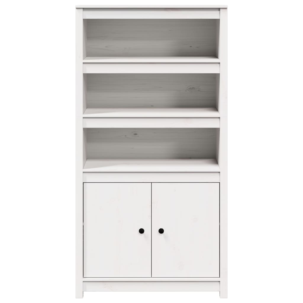 Vidaxl Cabinet, White, 80X35X154 Cm, Solid Pine Wood