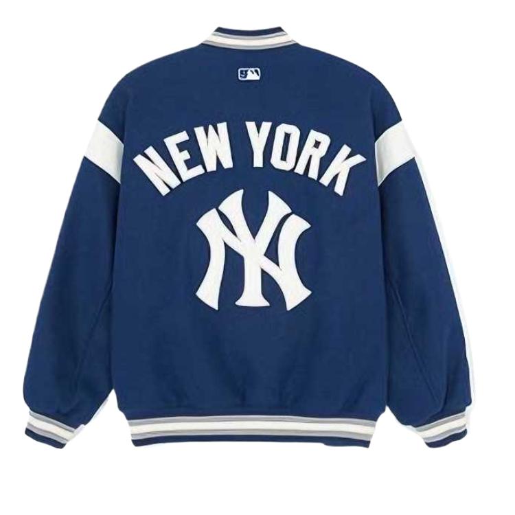 MLB SS26 College Style Loose Fit Drop Shoulder Baseball Jacket Unisex Jacket 3AJPV2061-50NYM