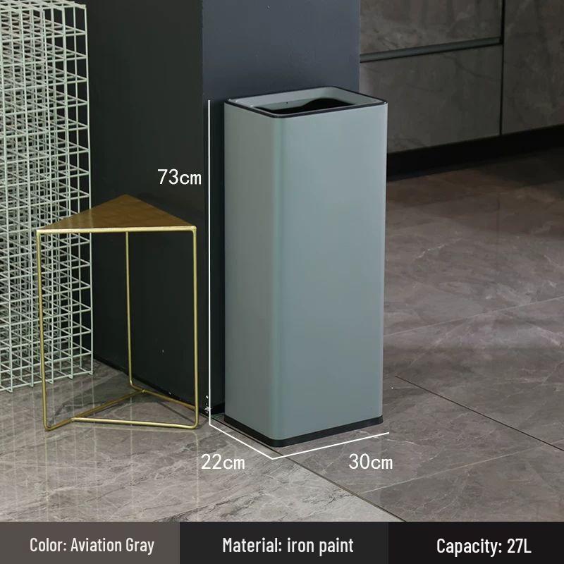 Large Stainless Steel Swing-Lid Waste Bin