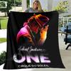 Michael Jackson retro printed blanket Flannel Warm Blanket Soft and Comfortable Blanket picnic blanket bed linings Birthday Gift