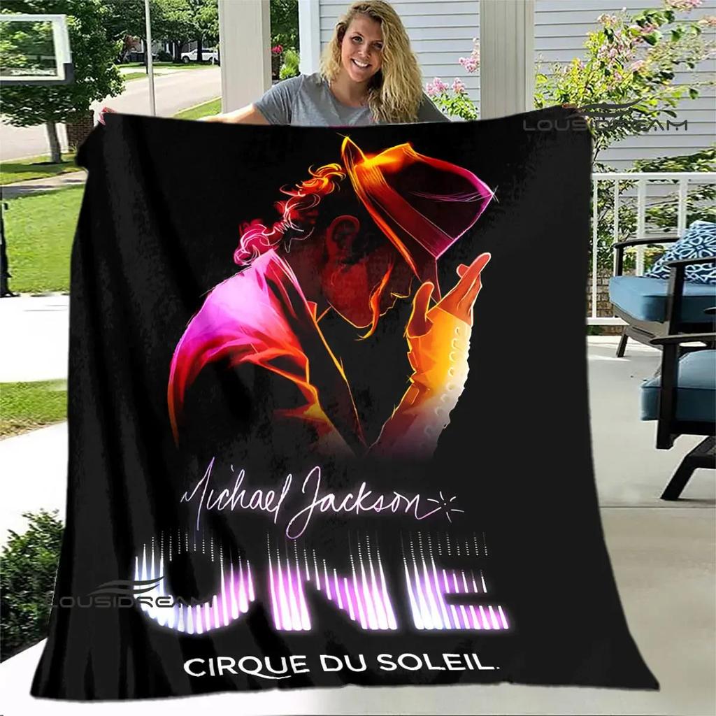 Michael Jackson retro printed blanket Flannel Warm Blanket Soft and Comfortable Blanket picnic blanket bed linings Birthday Gift
