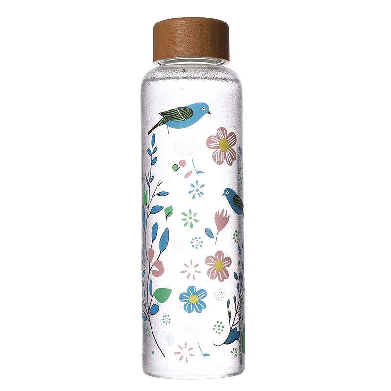 New Cold Water Discoloration High Borosilicate Glass Cup Coffee Milk Cup High Temperature Resistant Water Cup Beverage Bottle LI 550ML