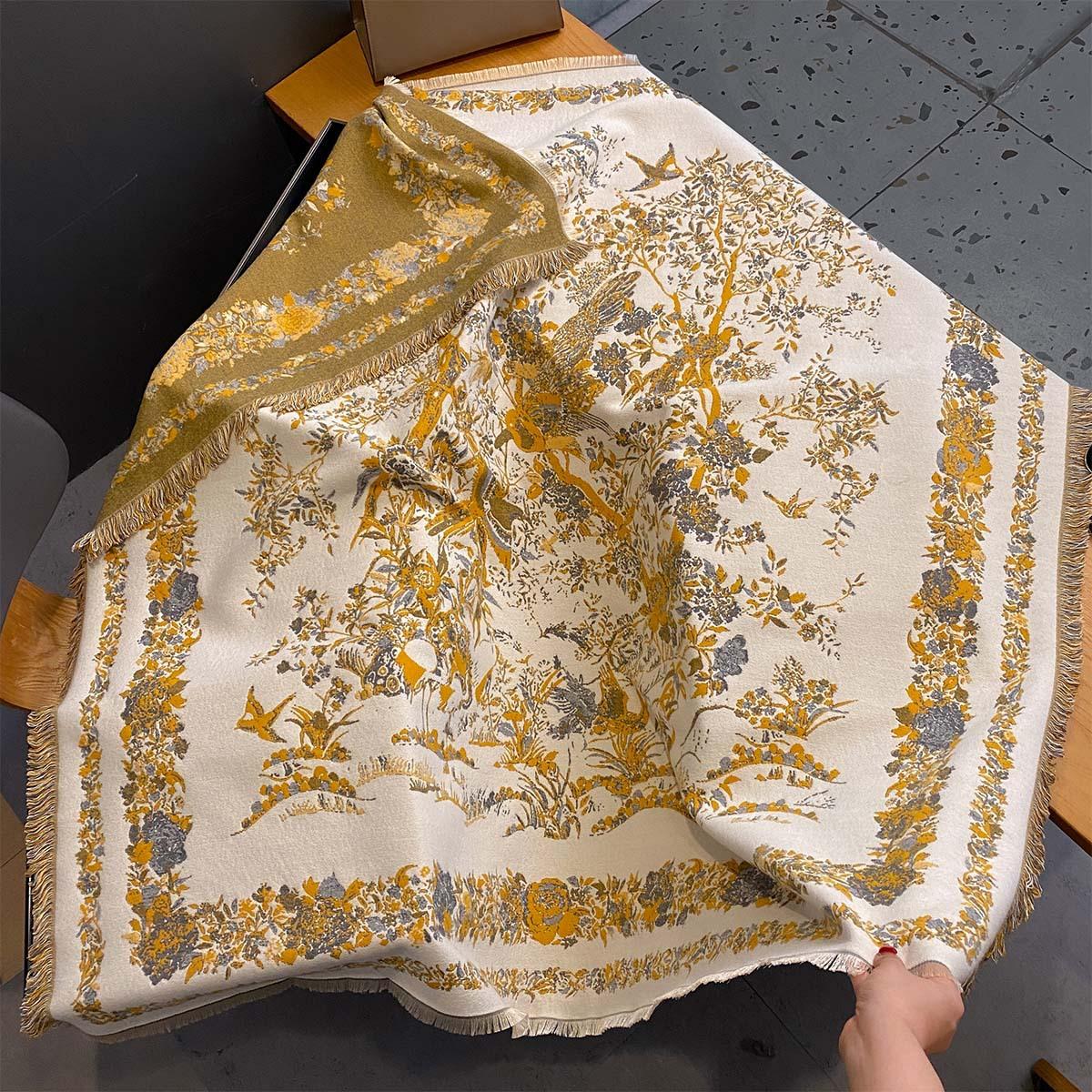 

Новый Осенне-Зимний Женский Палантин из Кашемира Пашмины Шаль Леди Толстый Шарф Модный Винтажный Шарф с Принтом Буфанда Эшарп Одеяло 132X134cm