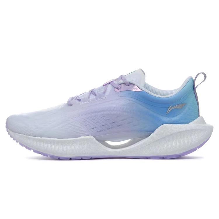 New LiNing Super Light 19 Cushioning Anti Slip And Wear Resistant Low Top Running Shoes Women's Purple Blue ARBS002-31